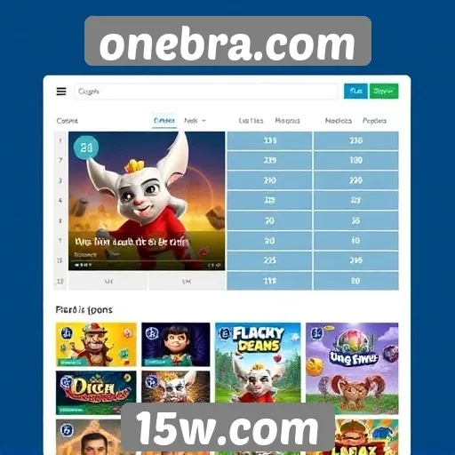 Comparação de onebra.com com outros sites de jogos